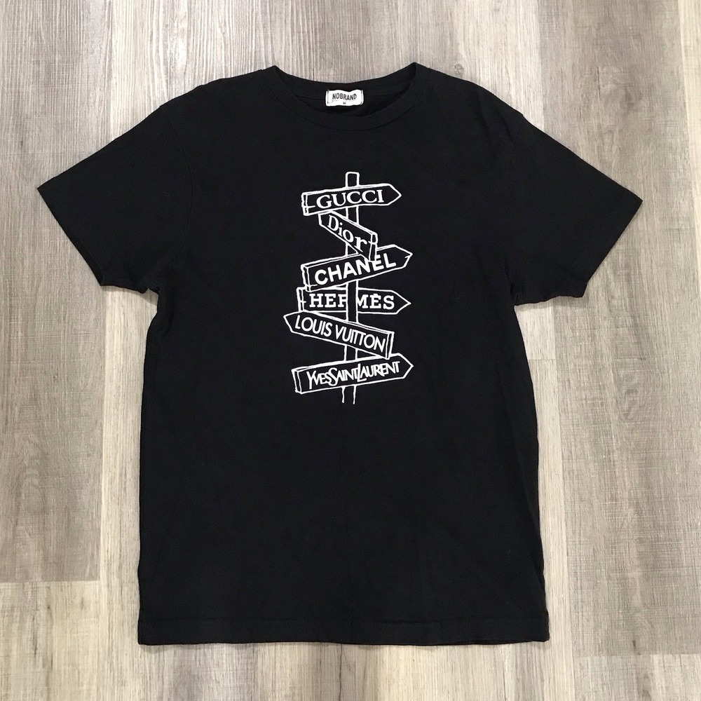 Nobrand Unisex T-Shirt Medium Direction to Designer Signs Graphic Shirt Black